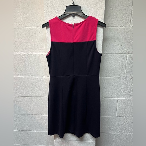 41 Hawthorn Elegant Navy and Pink Sleeveless Dress - Picture 3 of 4